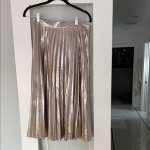 Zara Shiny Gold A-Line Skirt